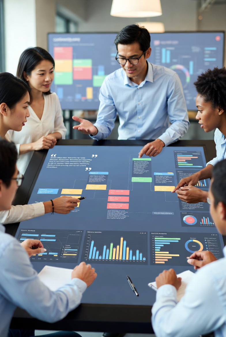 Mapa mental conectando pesquisa de mercado, marketing digital e tráfego orgânico com conceitos interligados